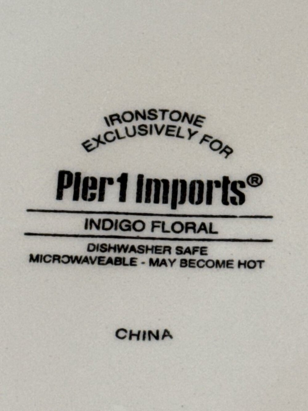 Pier 1 Imports Indigo Floral Ironstone 9” Luncheon Plates Set Of 4 Cottagecore - Picture 3 of 4